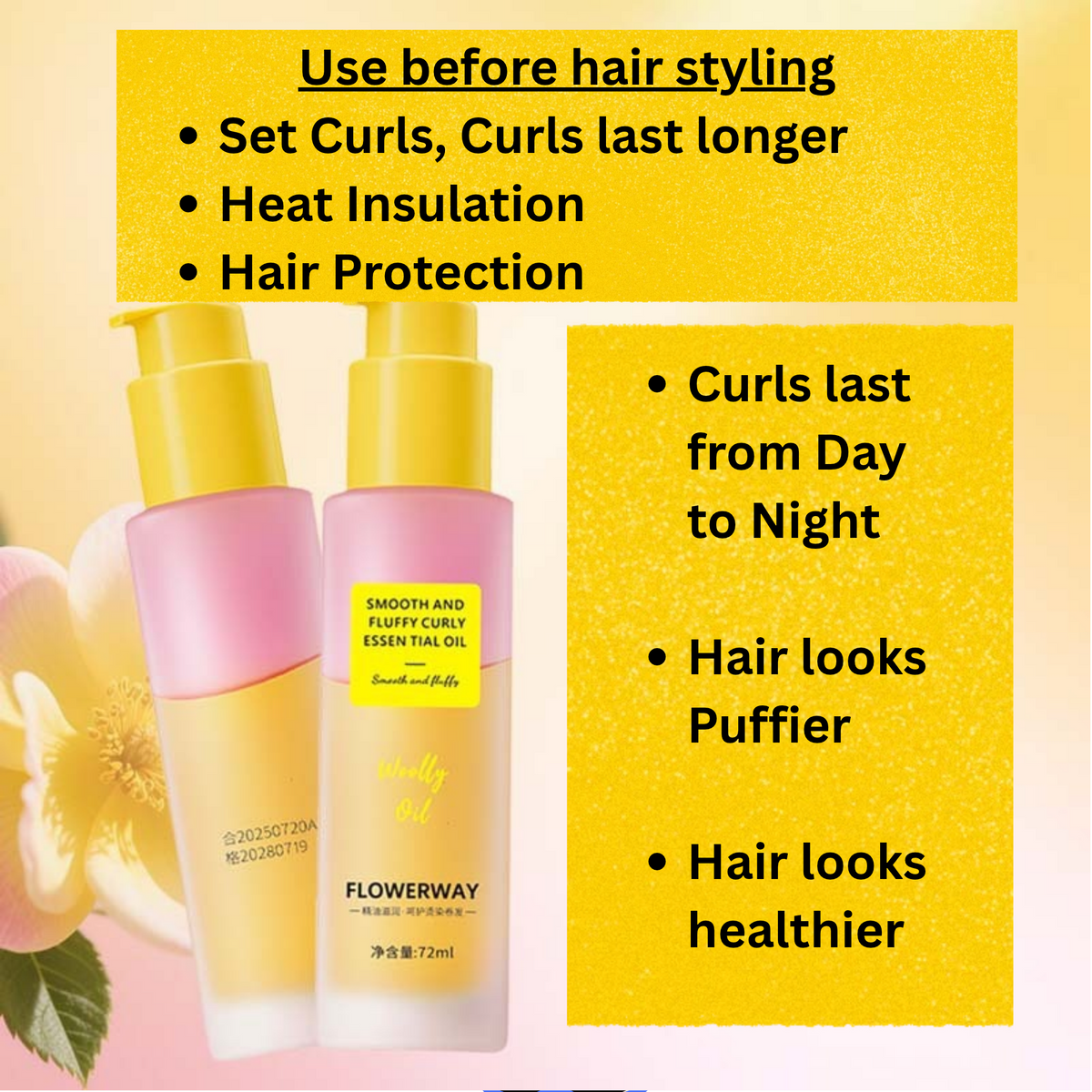 Flowerway Smooth & Fluffy Curly Hair Essential Oil