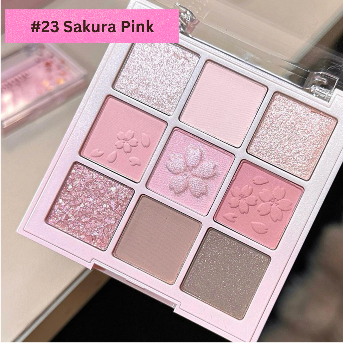 MUGELEEN 9-Quad Matt and Shimmers Mixed Palette