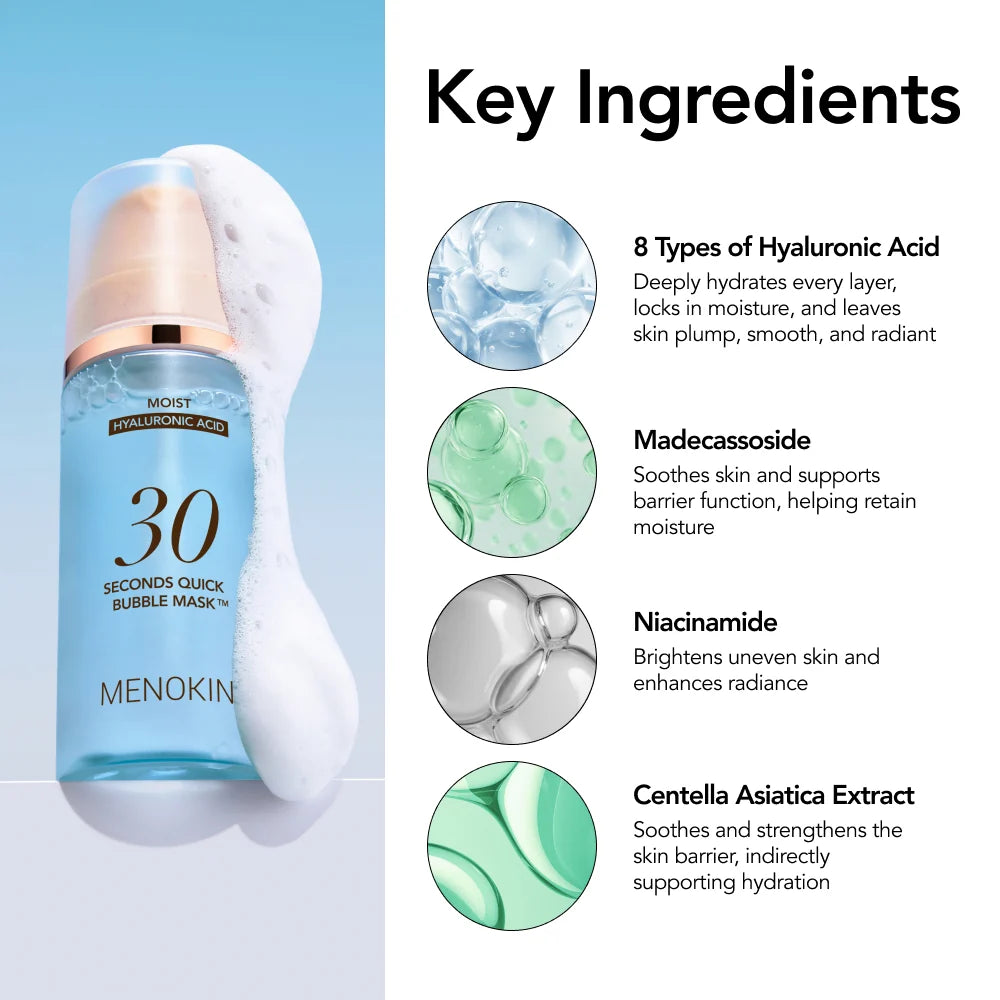 Menokin MOISTURE 30 Seconds Quick Bubble Mask(95ml)