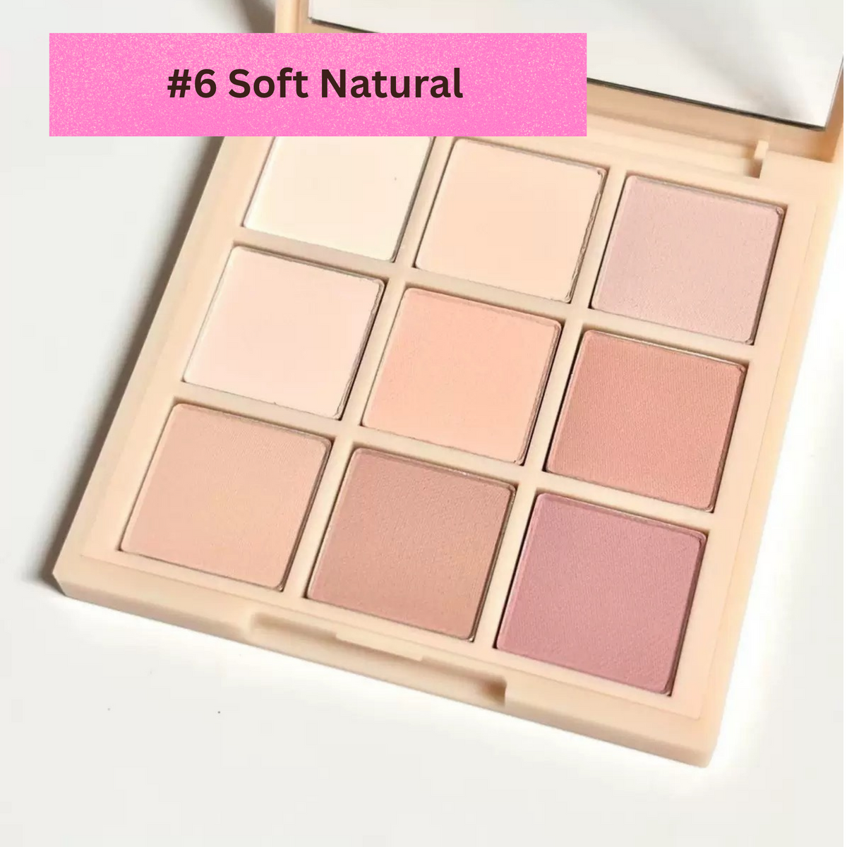MUGELEEN 9-Quad Matt and Shimmers Mixed Palette