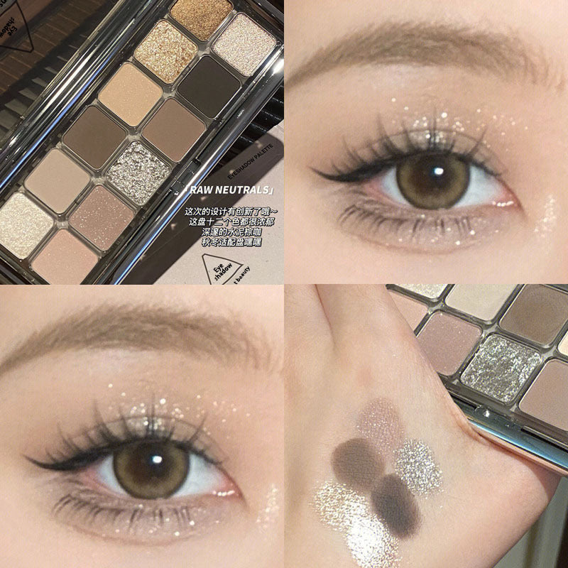 Sunset 12-Quad Matt and Shimmers Mix Palette