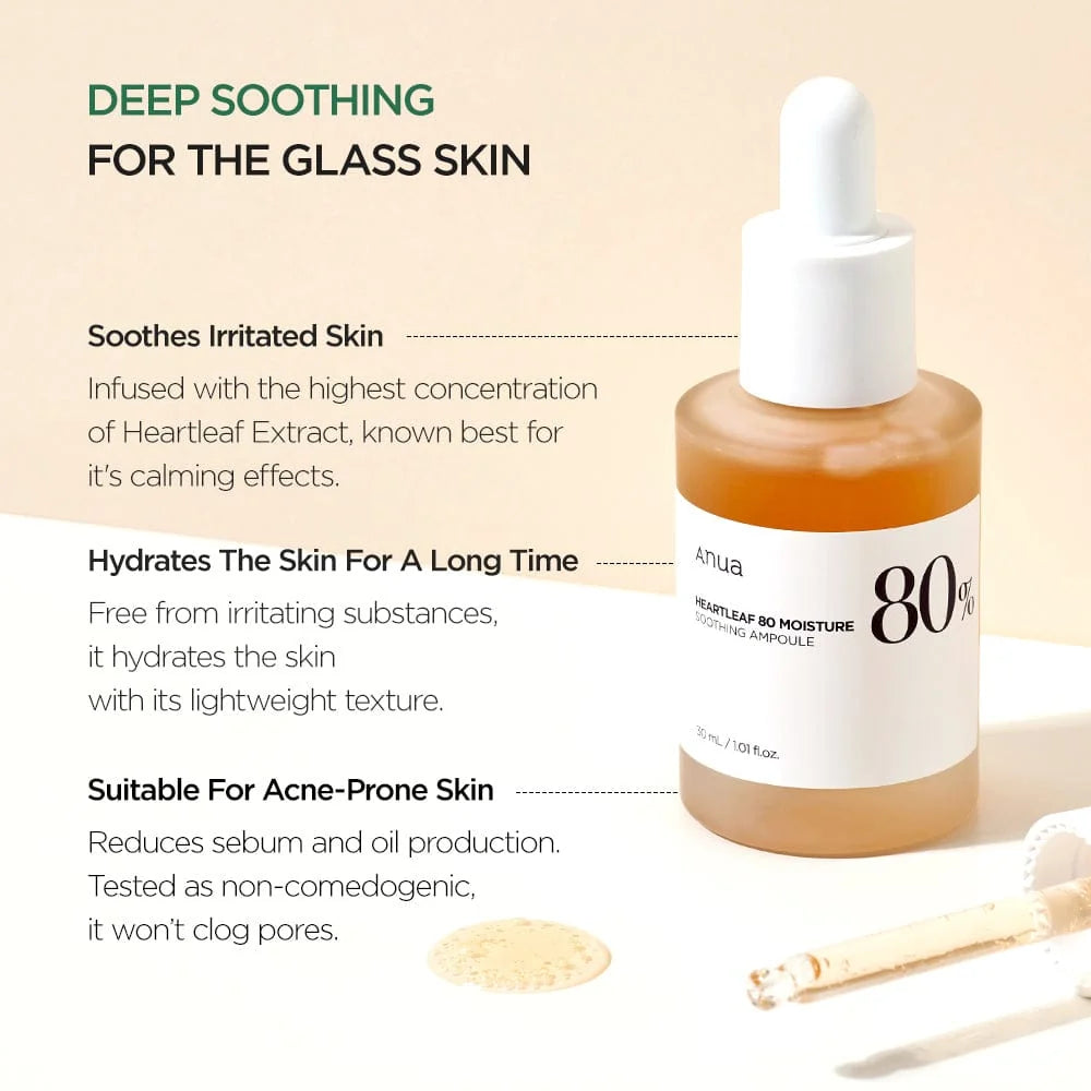 Anua Heartleaf 80 Moisture Soothing Ampoule